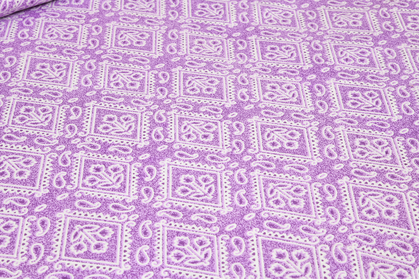 King Cotton Purple Square Mandala