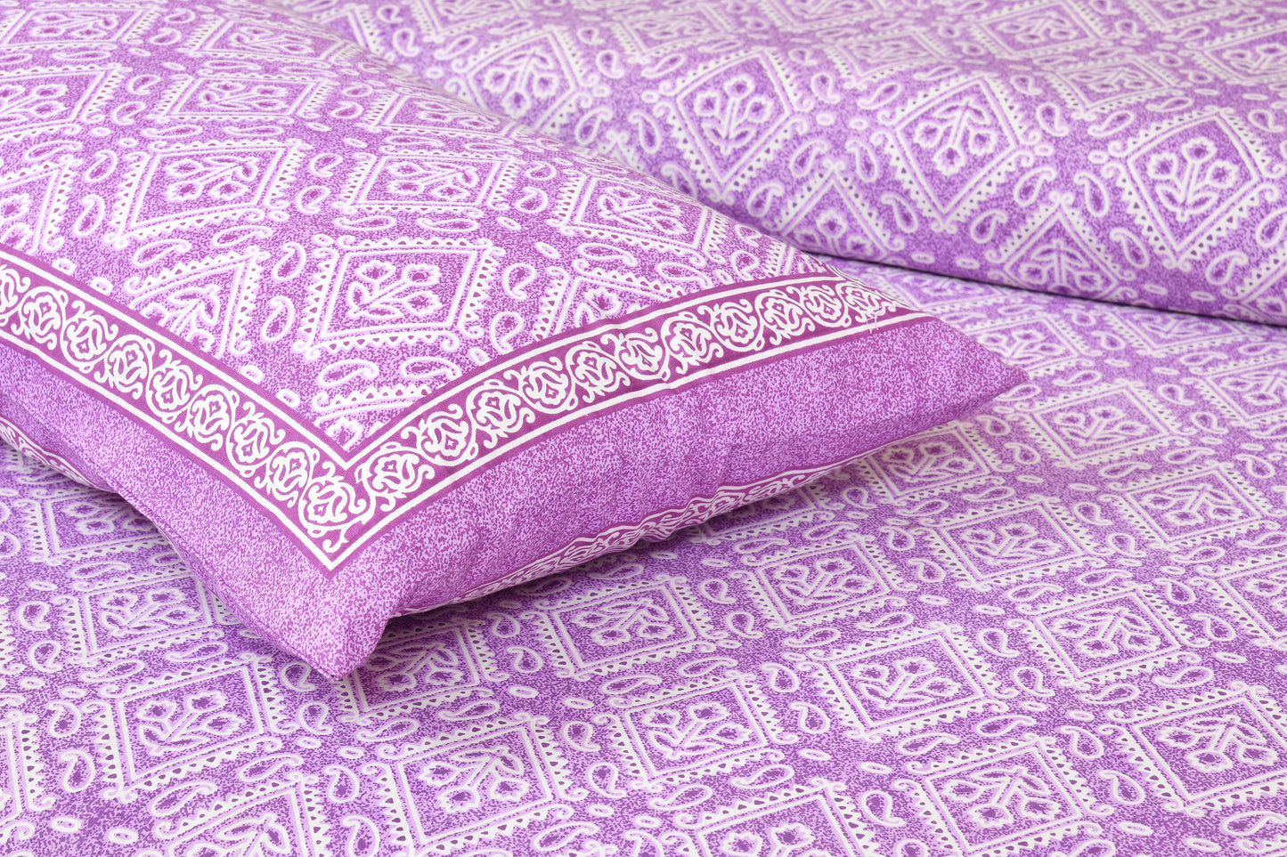 King Cotton Purple Square Mandala