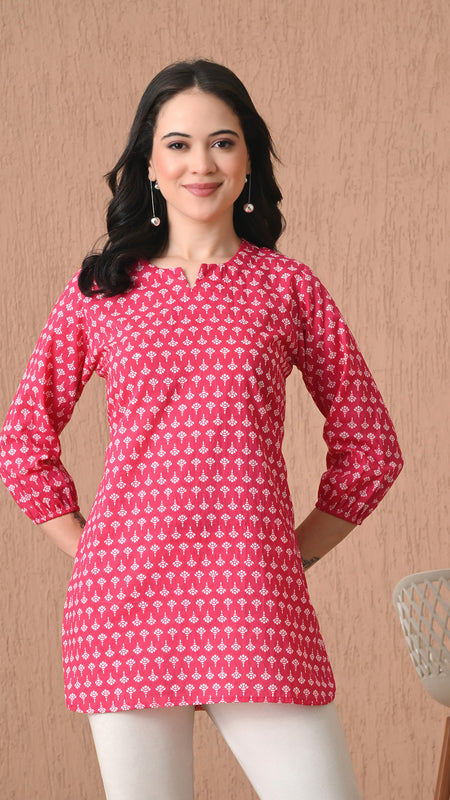 Rani Butti Pure Cotton Casual 3/4th Sleeves Top for women