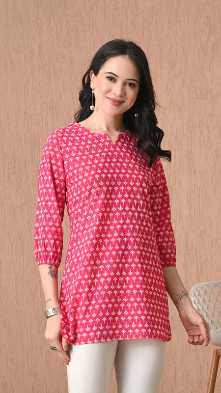 Rani Butti Pure Cotton Casual 3/4th Sleeves Top for women
