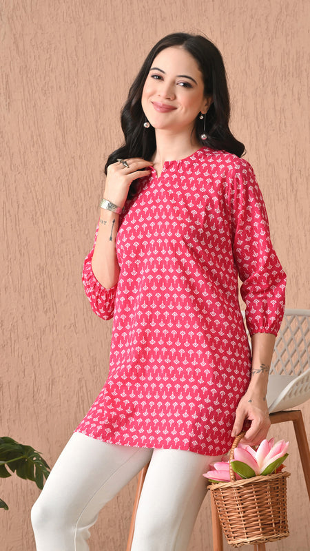 Rani Butti Pure Cotton Casual 3/4th Sleeves Top for women