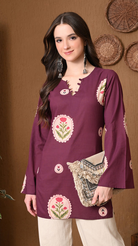 Wine Circle Flower Top